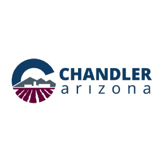 Chandler, Arizona city logo featuring stylized mountains and agricultural fields, representing the local community served by Ironclad Roofing.
