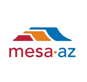 Mesa, AZ logo featuring stylized roofing shapes in red, blue, and orange, representing Ironclad Roofing's service area for durable roofing solutions.