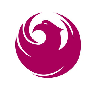 Phoenix city logo featuring a stylized phoenix in vibrant pink, representing Ironclad Roofing's service area in Phoenix, Arizona.