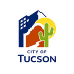 City of Tucson logo featuring a stylized building, mountain, sun, and cactus, representing Ironclad Roofing's service area in Arizona.
