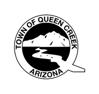 Town of Queen Creek logo representing the community served by Ironclad Roofing, emphasizing local expertise in roofing solutions for Arizona homeowners.