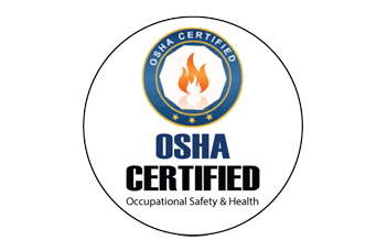 OSHA Certified badge representing Ironclad Roofing's commitment to occupational safety and health in roofing services.
