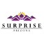 Surprise Arizona logo featuring mountains and a sun, representing the local community and its climate, relevant to Ironclad Roofing's services for homeowners.